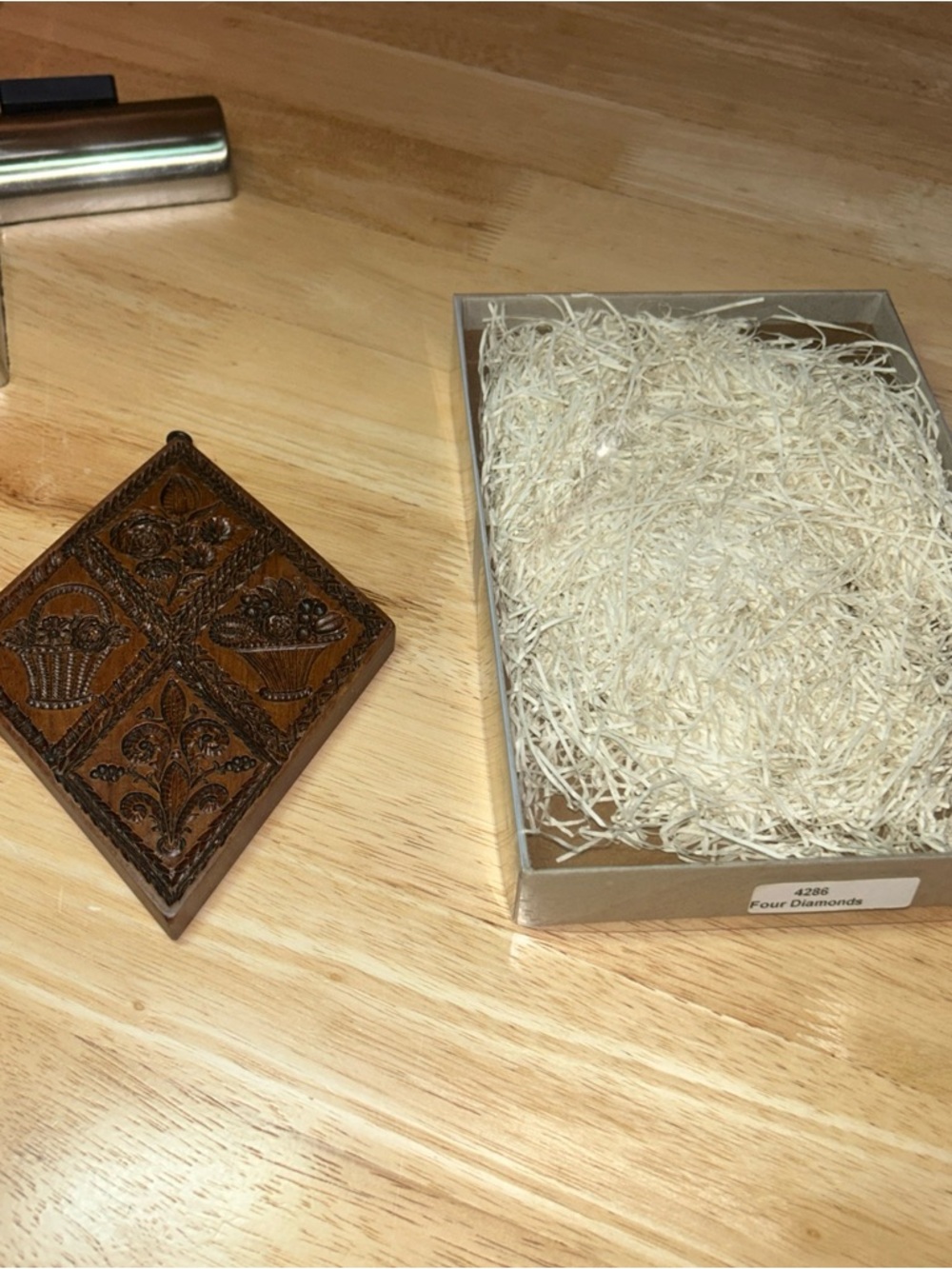 House on the Hill Springerle Cookie Stamp Press Mold FOUR DIAMONDS With Box New